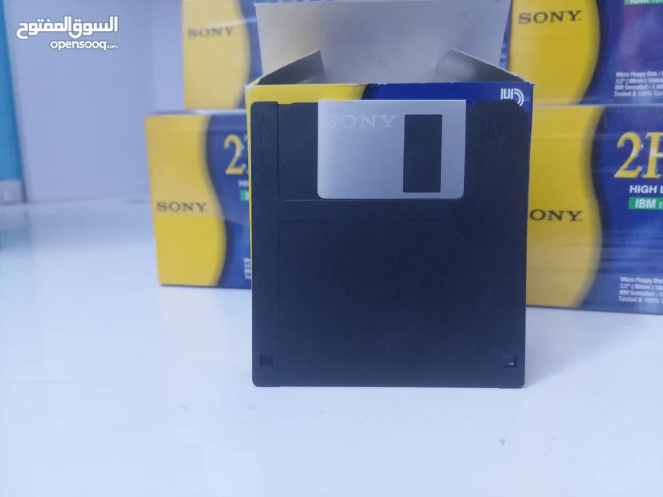 صندوق 10 اقراص مرنة (فلوبي دسك) سوني جديد  Sony 10 floppy disk memory packets