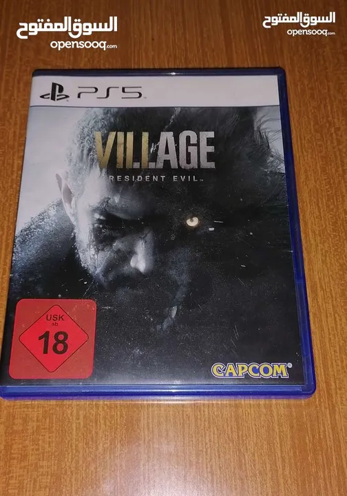 سيدي  resident evil village مستعمل بحالة الوكالة بسعر طري للتواصل 8493638*77 بدون النجمة