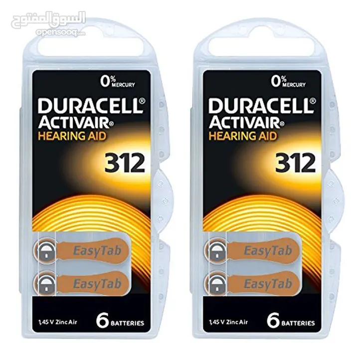 بطاريات دورسل قياس 312 / Duracell PR41 Size 312 بطاريات لسماعات الاذن