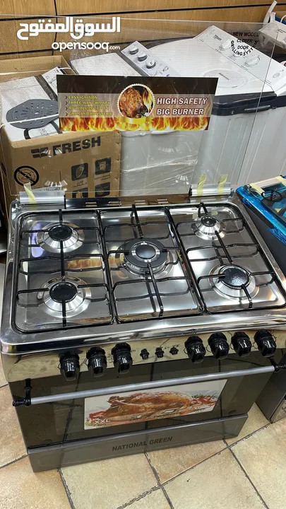 فرن غاز ستيل ناشونال 80 سم