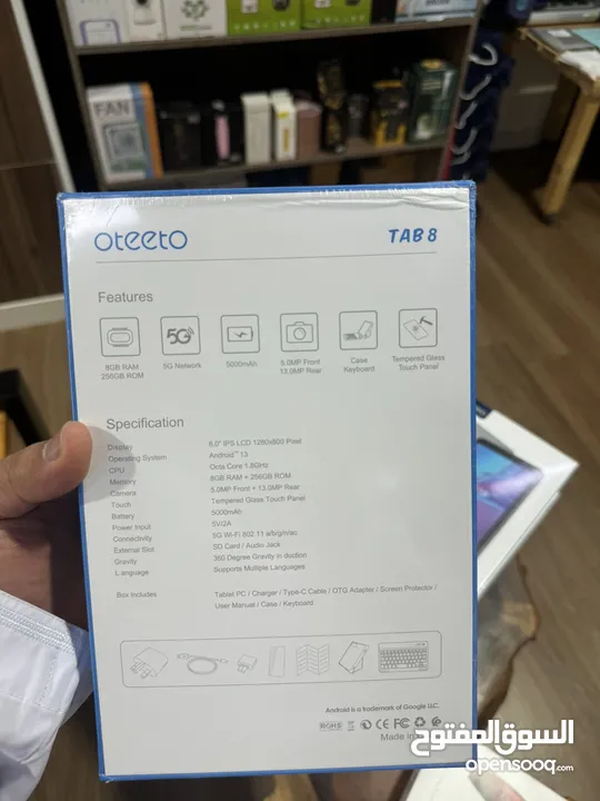 تاب اوتيتو مناسب للاطفال ، ذاكرة 256GB رام 8 مع ملحقات
