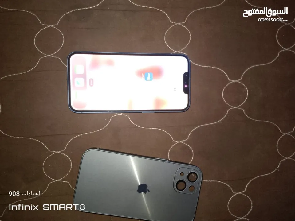 ايفون 13 وارد امريكي 128GB بطارية 83 الجهاز بالصلاه على النبي مش مفتوح ولا مصلح ابدا على الفحص