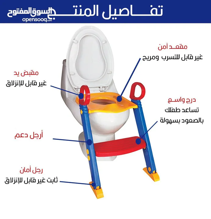 مقعد مرحاض للاطفال درج سلم تعليم الاطفال الحمام مقعد تواليت كرسي حمام اطفال