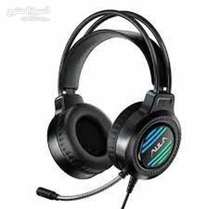 سماعات جيمنغ محيطية مضيئة أفضل الانواع  Aula Headset S606  Gaming RGB Lights OG