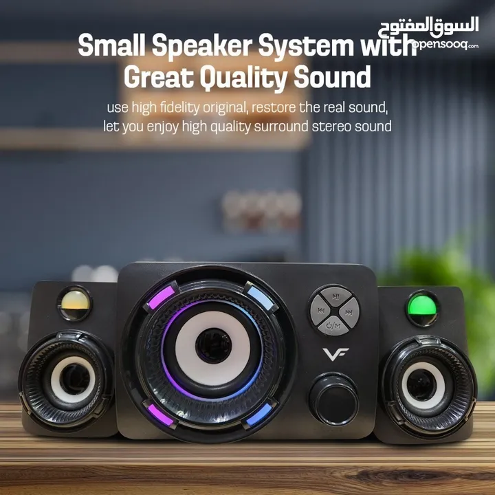سماعات سبيكرز جودة عالية Speakers Wired ECCO 3 USB Aux RGB
