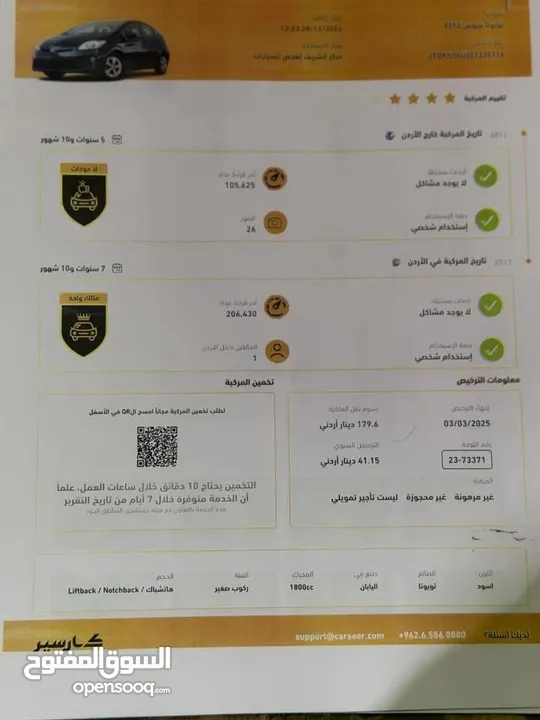 تويوتا بريوس 2012