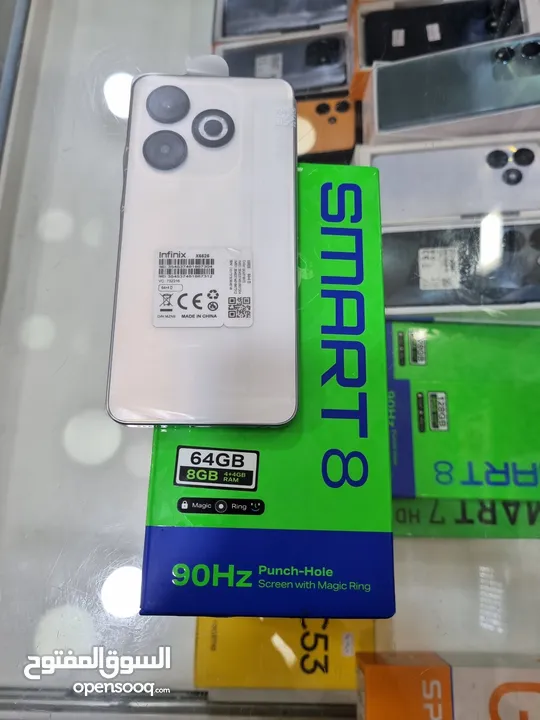مستعمل ايام smart 8 و Go 2024 رام 6 ججيا 64 و 128 أغراضة والكرتونه متوفر توصيل
