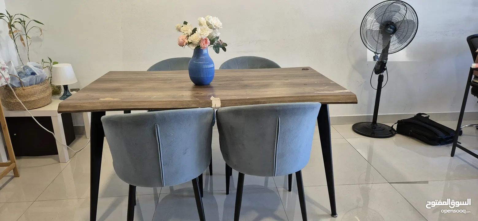 dining table set with 4 chairs from pan home.