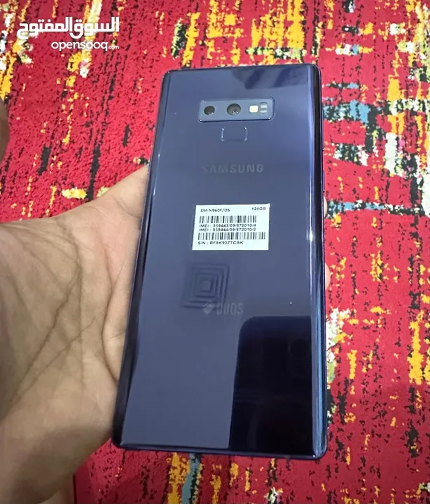 سامسونج نوت 9 بحاله ممتازه  128 جيجا خطين اللون ازرق Samsung note 9