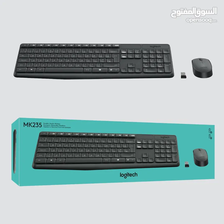 logitech mk235durable simple wireless keyboard and mouse كيبورد مع ماوس ويرلس kit