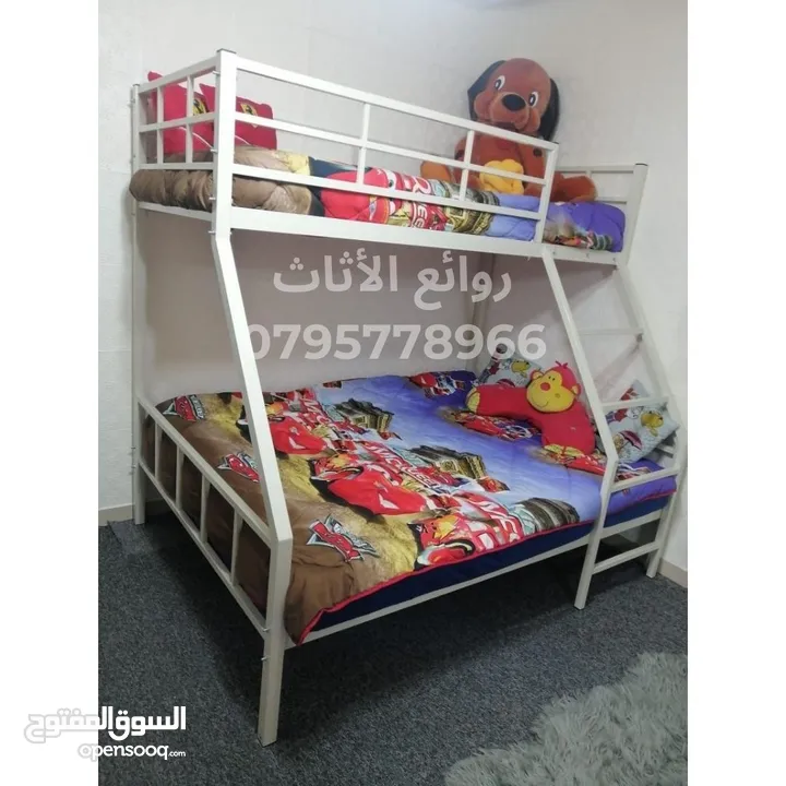 روائع الأثاث المعدني تخت حديد سرير حديد. مفرد. مجوز. مفرد ونص. طابقين.