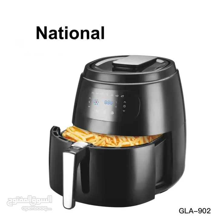 قلاية هوائية بسعة 8.5ديجيتال من B National . بتصميم عصري .القدرة 1800 واط تأتي بنظام ECO لتوفير الك