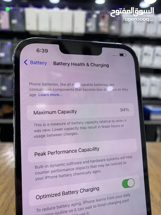 iPhone 13 Pro Max (128) GB ايفون 13 برو ماكس مستعمل بحالة الوكالة بطارية اصلية 94٪؜