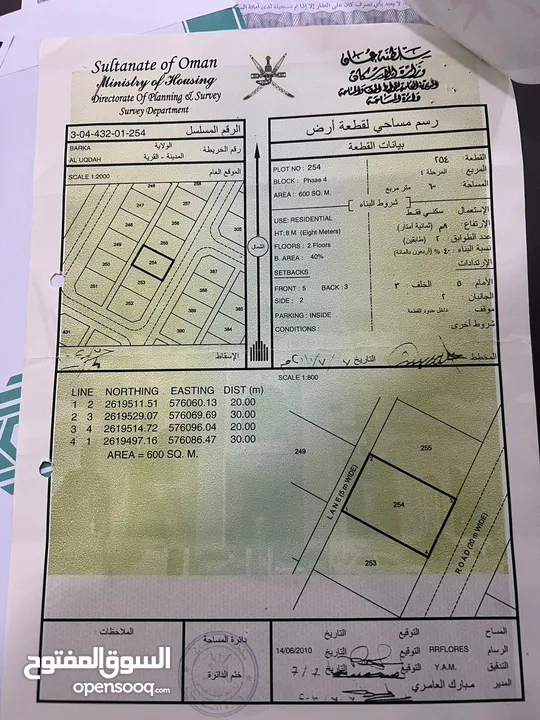 أرض سكنية في بركاء العقدة الرابعة