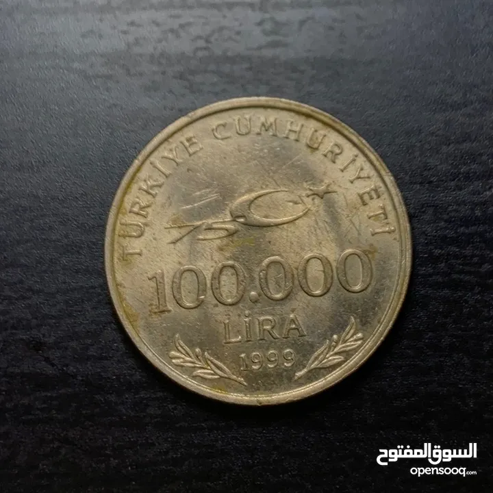 100 الف ليره تركي 1999