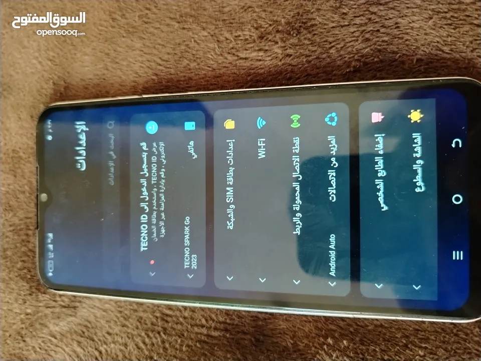 تكنو سبارك جو 2023 .. 7 رام .. 64 جيجا .. بصمه وجه و اصبع .. مستعمل وكاله بسعر حرق
