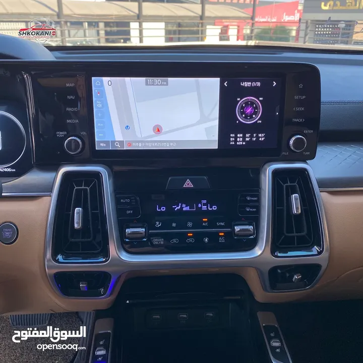 كيا سورينتو 2021 فل كامل عدا الفتحة 7 مقاعد وارد كوري