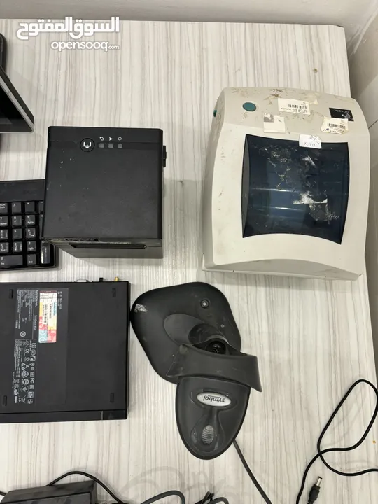 جهاز كاشير للمحلات التجارية Cashier computer with invoice printer and price printer