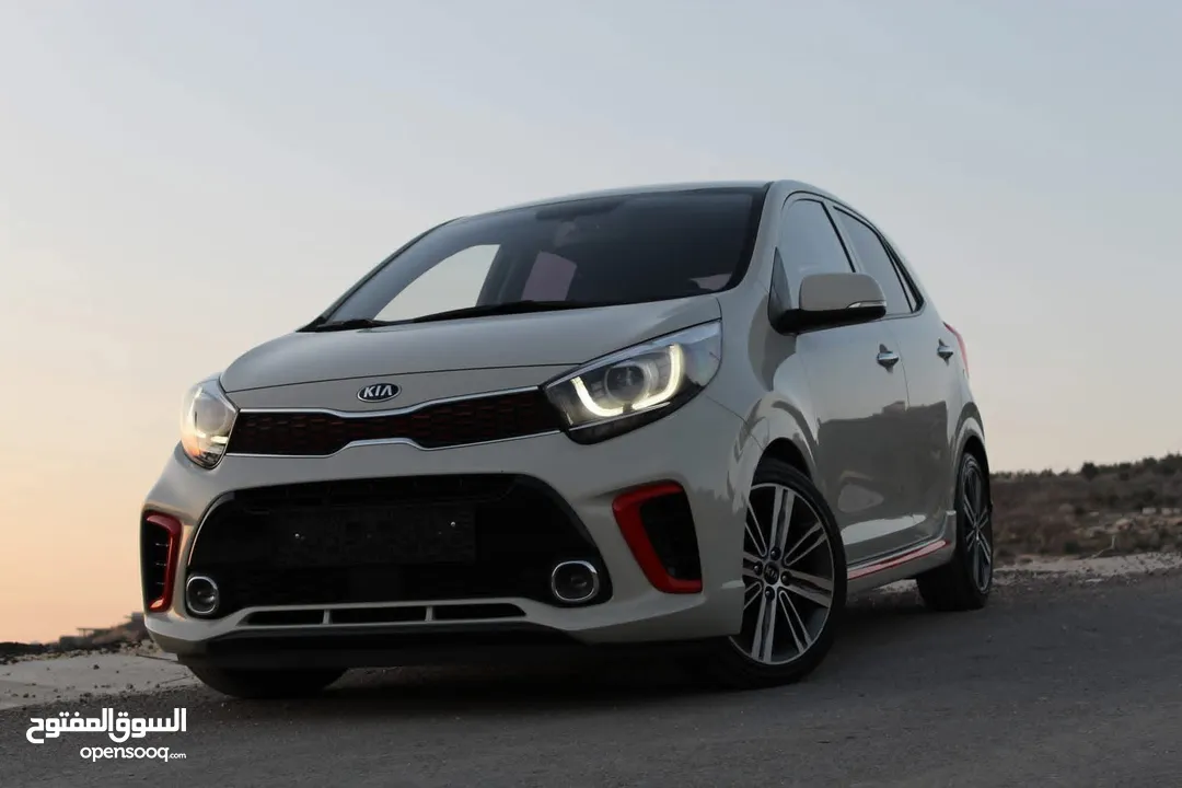 كيا بيكانتو GT-line 2020 للبيع ترخيص وتامين فل اللون ابيض نظيفة وحبة نادرة
