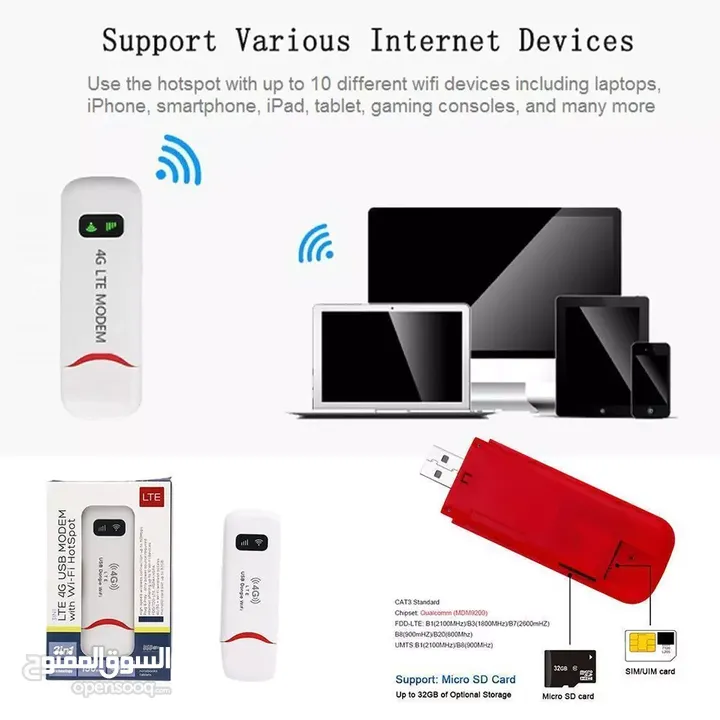 150Mbps 4G LTE WIFI USB Dongle Mobile Broadband Modem Sim Wireless Unlocked
