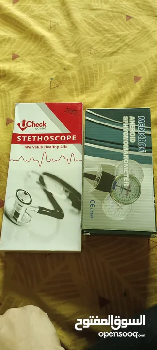 blood pressure monitor meter with stethoscope