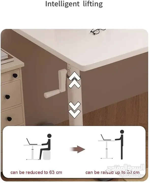 مكتب طاولة مكتب دراسي قابل للتعديل مكاتب مستورد مكتب موظف Manual بتصميم عصري يناسب التصاميم