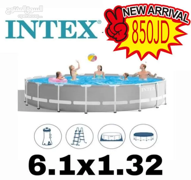 اكبر عرض وتحطيم للاسعار على مسبح انتكس INTEX SWIMMING Pool  بققطر 610سم وعمق رهيب 132سم
