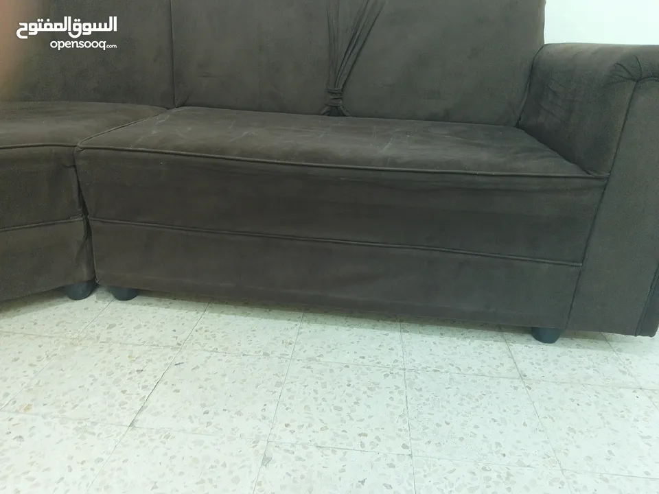 طقم كنب كورنر لون بني