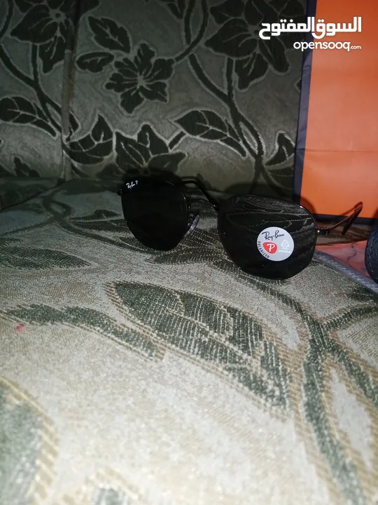 نظارة ريبان  بلاك اديشن  جلال ابو مويس ريبان اصلية RAY BAN Black Hexagonal 54 mm Polarized من معرض