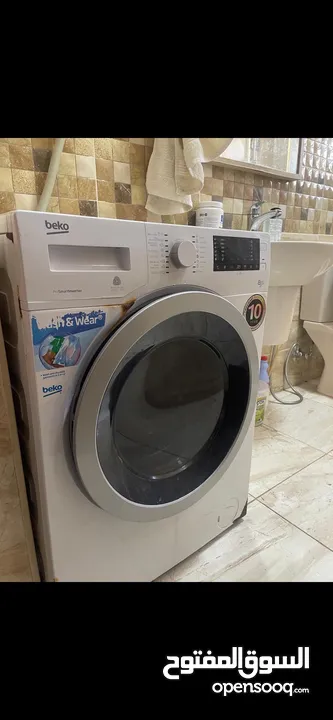 غسالة ونشافة بيكو اتوماتيكيه سعه 8 كغم Beko للبيع غسالة بحالة جيدة تعمل بكفاءة عالية مع تنشيف