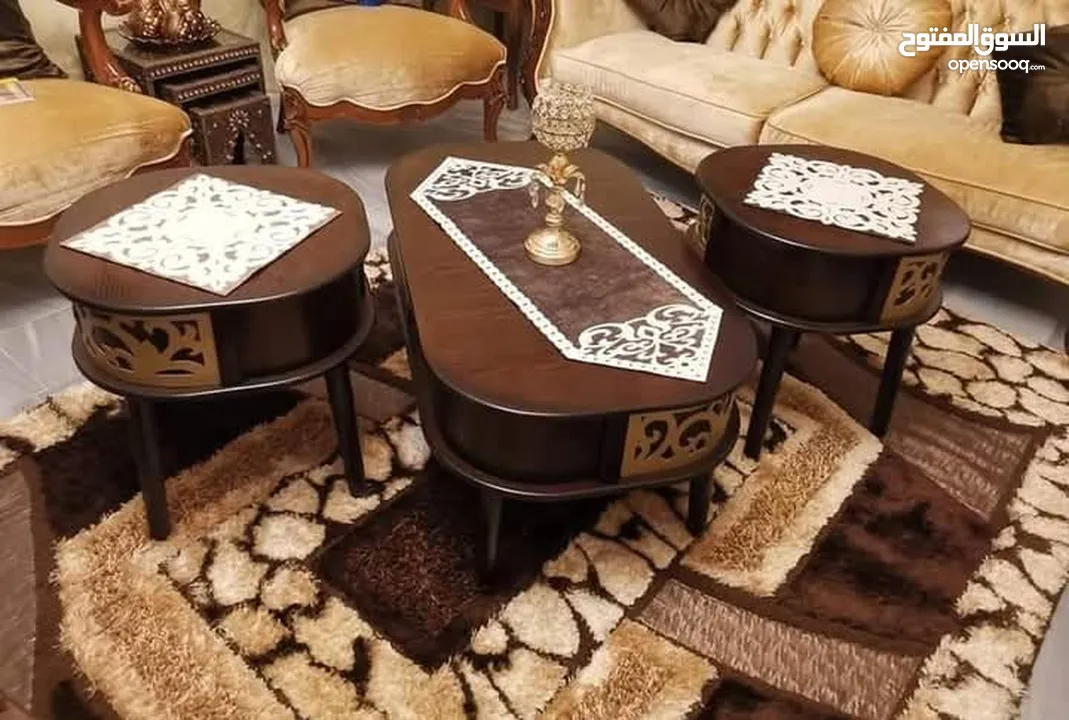 طقم طربيزات اجمل الموديلات الملوكية اقل الاسعار طاولة وسط طاولة شاشة اطقم طربيزات