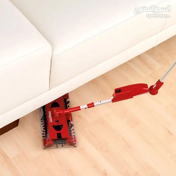لمامه و مكنسه شحن جي 6  الحمراء لمامة شحن الدواره SWIVEL SWEEPER مكنسة اللمامه العجيبه