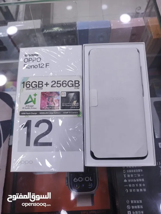 جهاز اخو الجديد 256g 16ram Oppo reno 12f  كامل اغراضو