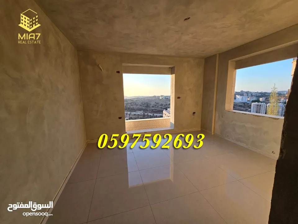 شقة فاخرة للبيع او التبديل 193م + بلكونة كبيرة رام الله المصايف قرب المالية بالعالي