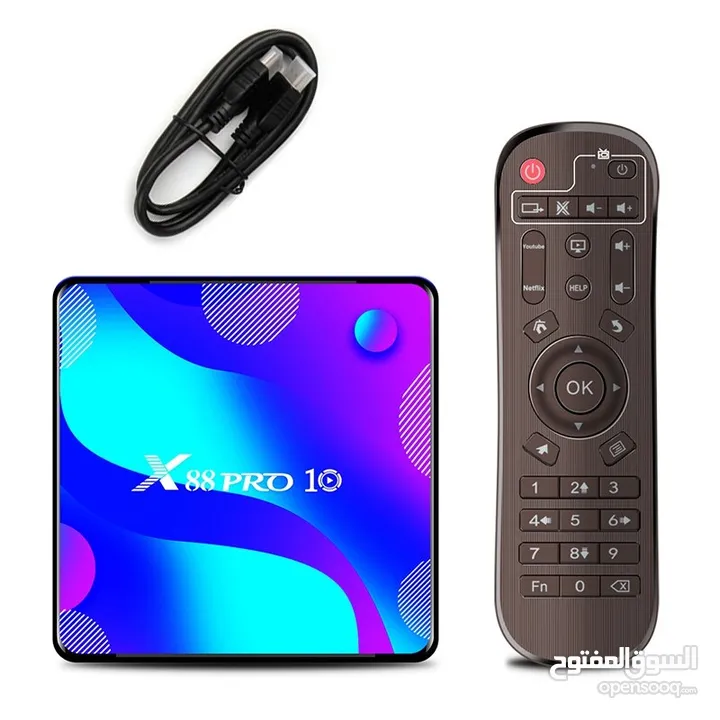 ريسيفرPRO 10 SMART ANDROID 11 TV BOX X88 WITH REMOTE CONTROL تي في بوكس انرويد