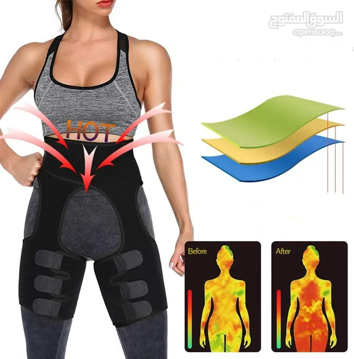 عررررررض_حتى_نفاذ_الكمية   حزام القطعة الواحدة لتنحيف للبطن والافخاد Adjustable One Piece Waist Band