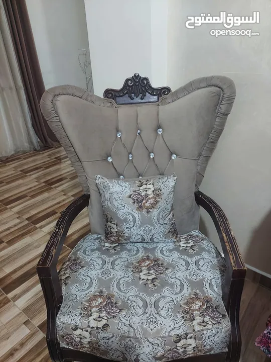 طقم كنب خشب زان 7 مقاعد