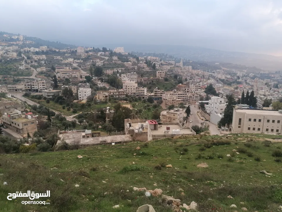 فرز جديد أجمل ارض في عجلون مرتفعه على جبل ومطله على جبال عجلون لغايات السكن / فلل / اسكانات