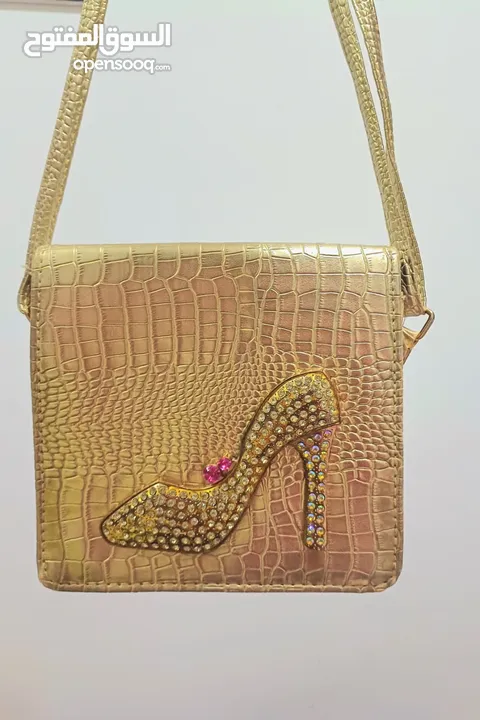 golden shoulder bag