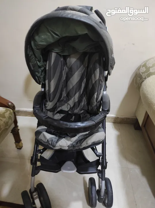 used car seat and stroller