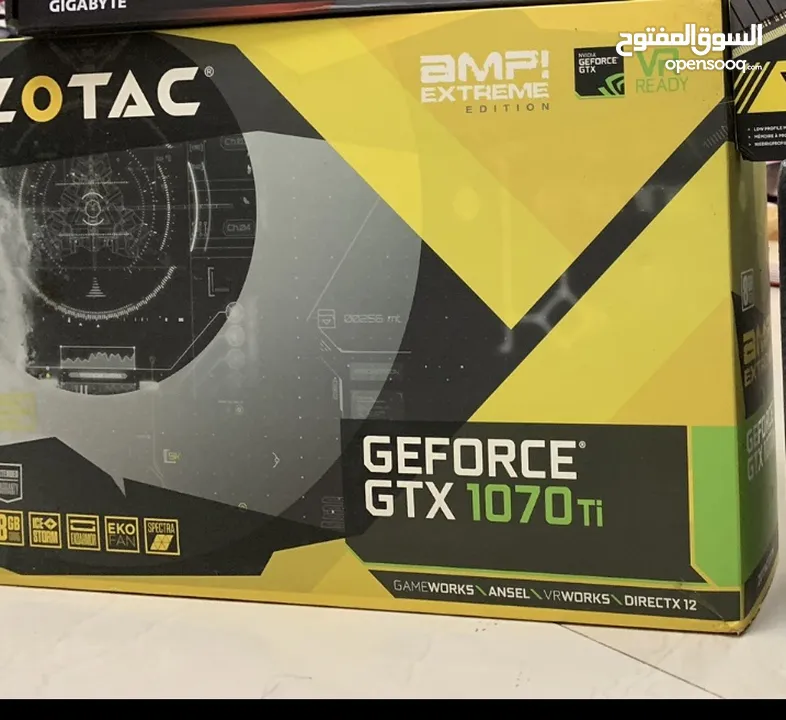 للبيع كرت شاشة GTX 1070 Ti AMP من شركة ZOTAC