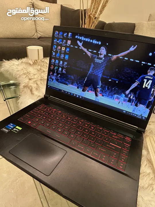 لابتوب MSI جيمرز  i5 الجيل 11  GTX 1650  رام 16GB  SSD + HDD  بحالة ممتازة