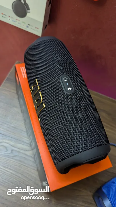 JBL Charge 5 Wi-Fi جديدا استعمل تجربه فقط النسخة الجديدا صوت JBL الأصلي الجريء مع صوت جهير عميق