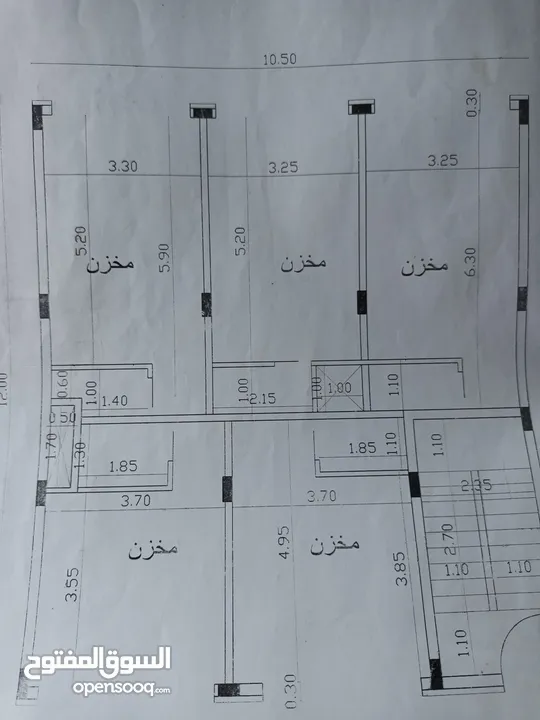 ارض تجاري علي شارعين بناءمخازن من الشارع الامام والخلف