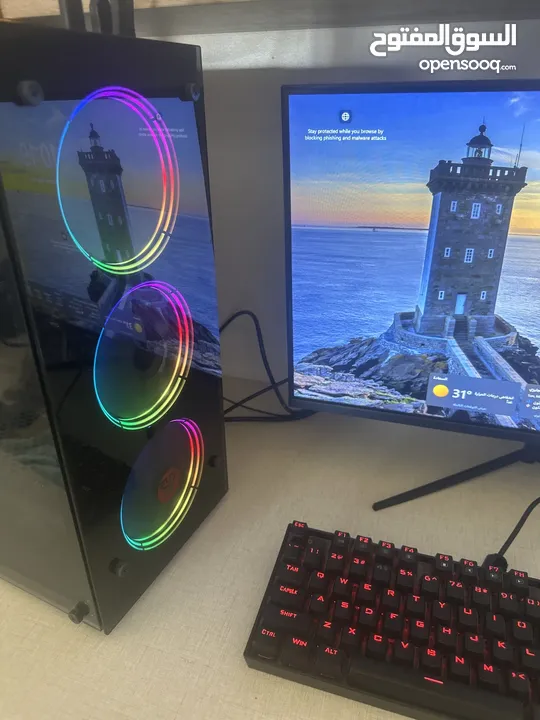 ‏مع ماوس وكيبورد Pc gaming للبيع المستعجل اقرأ الوصف