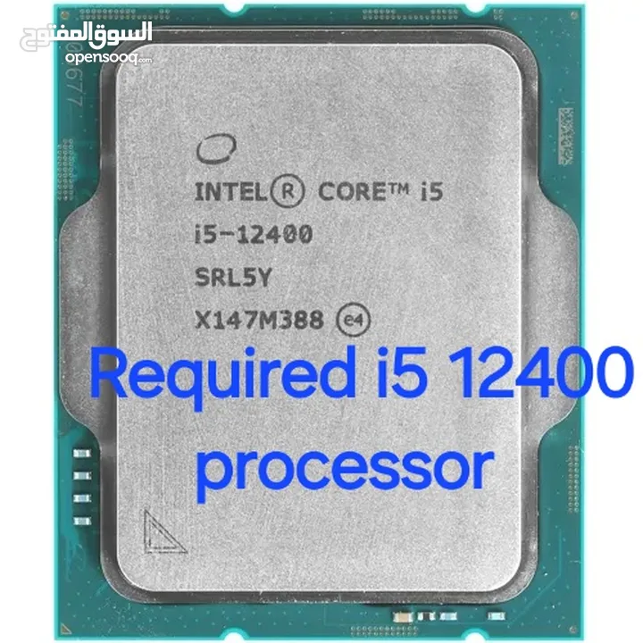 السلام عليكم مطلوب معالج i5 12400 Required i5 i5 12400 processor