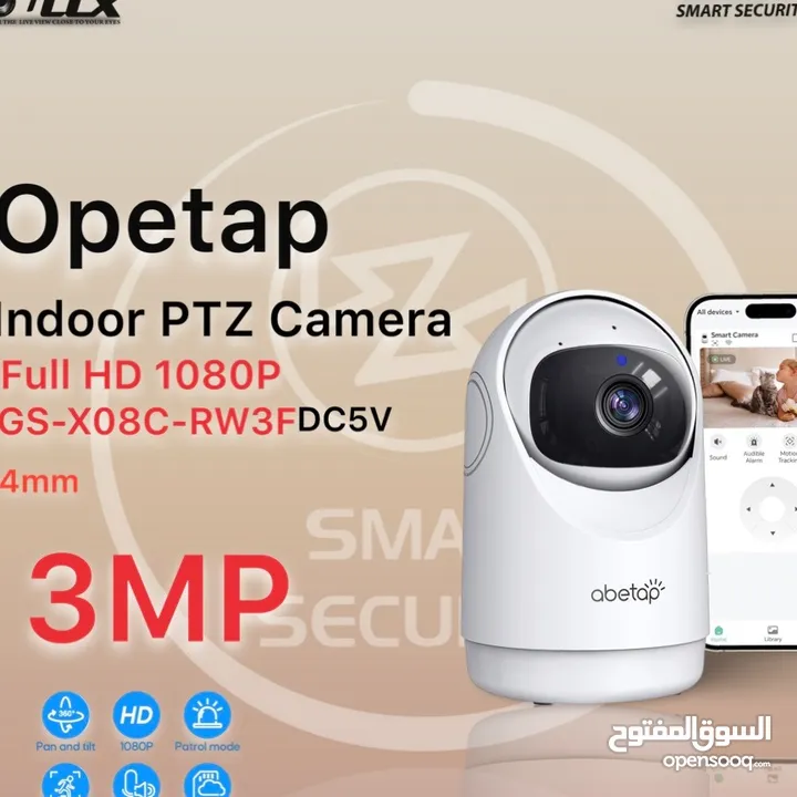 كاميرا opetap  ‏3MP full HD1080p  ‏indoor PTZ Camera  تعمل بالذكاء الاصطناعي