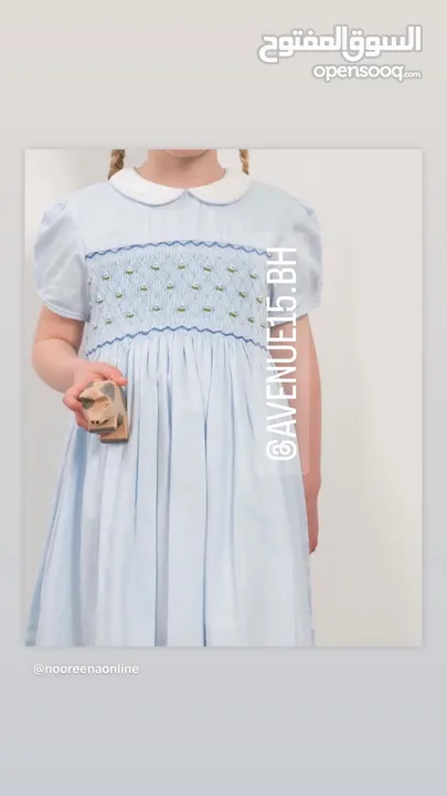 New UK embroidery handmade smocked  فستان ليزا سموكنج صناعة انجليزية ملوكية فاااخرة جودة عاليةdress