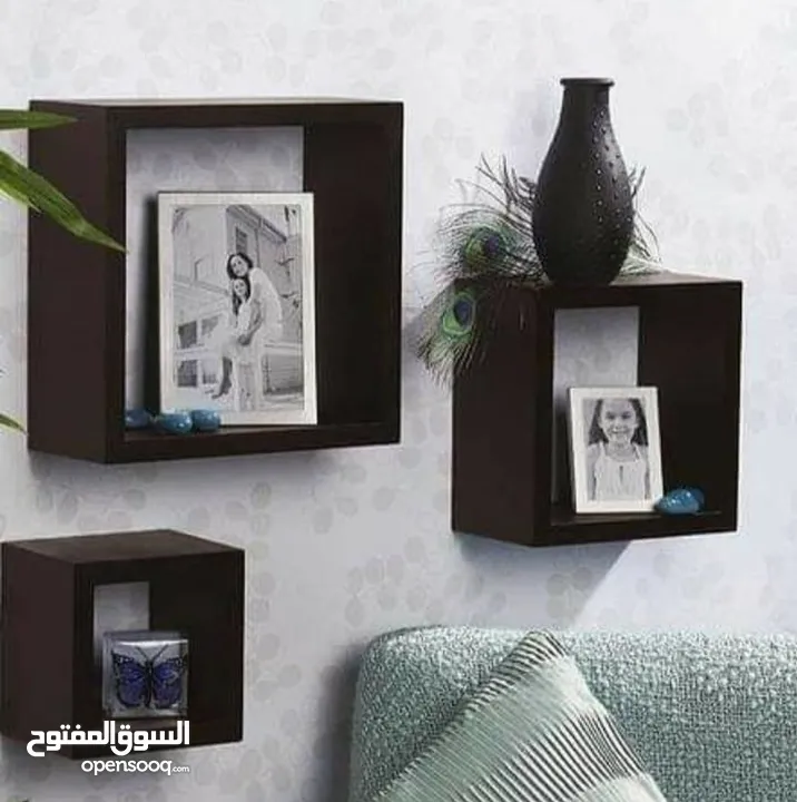 رفوف ديكورات طقم ثلاث قطع فقط5