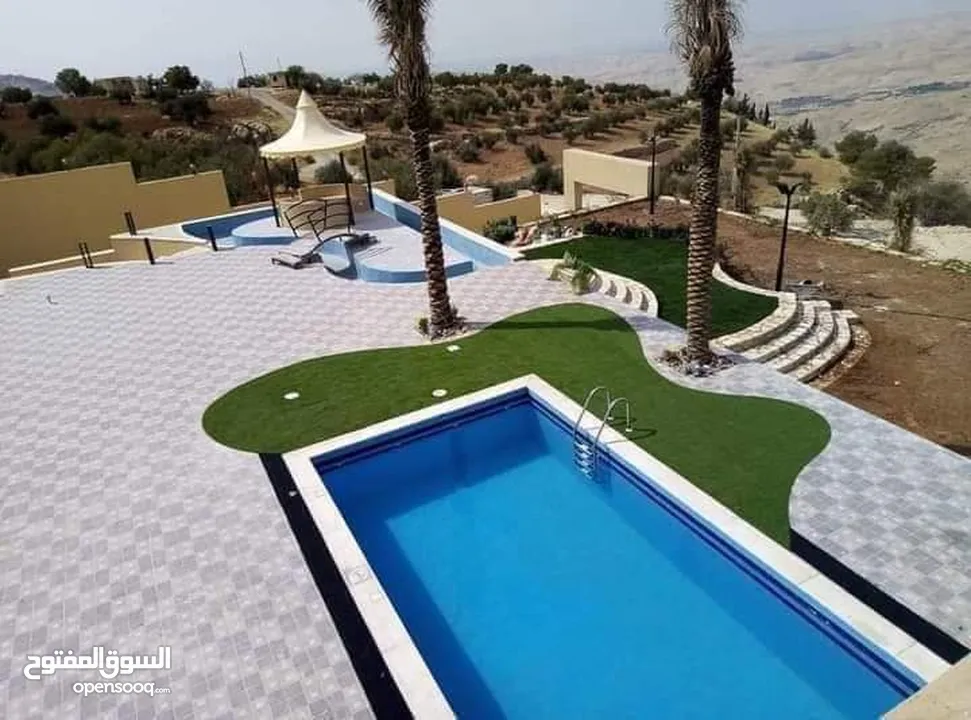 بناء برك سباحة بناء شاليهات انشاء المزارع بناء الأسوار تشيك الأراضي بناء البيوت تنسيق الحدائق شلالات